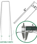 Heavy Duty Galvanized Garden Stakes 5 Inch 25 Pack With Anti Rust Ground Pins for yard and landscaping projects