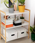 Stackable Cream Plastic Storage Bin Set For Desk Or Vanity Heavy Duty Organizer Box With Straight Walls Small Tote Bins