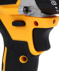 Heavy Duty Cordless Drill Featuring Brushless Motor Delivering Tough As Nails 100 Nm Torque And Smooth Operator 2000 Rpm Speeds With A 13 Mm Chuck grip detail with trigger and controls