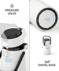 Thermal Coffee Carafe 74oz Stainless Steel Vacuum Insulated Water Jug with pressure valve and 360° swivel base