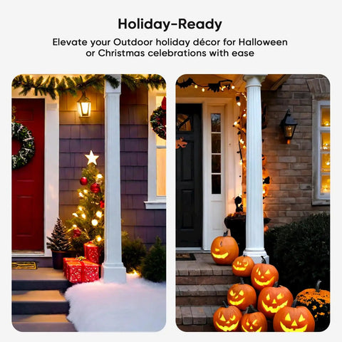 Beat The Glare Instantly With This 400 Watt Outdoor Dimmer Plug Offering Dead Simple Brightness Control Via A Rock Solid 100 Ft Wireless Remote And Ip44 Weatherproof Design For String Lights And Patio Gear with holiday decorations.