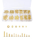 Badass Brass Machine Screw And Nut Kit With Washers For Electronics Repair Heavy Duty Flat Head Phillips assorted fasteners.