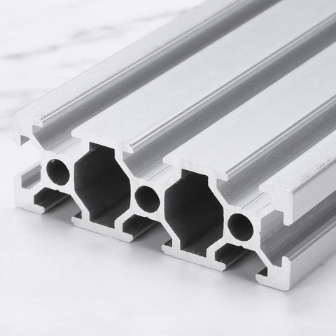 Heavy Duty T Slot 2060 Aluminum Extrusion Profile European Standard 400Mm X 60Mm showing smooth edges and hexagonal interior for CNC use.
