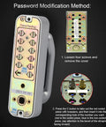 Battery Free Mechanical Combination Code Lock With Double Sided Keypad For Outdoor Gates And Exterior Doors Weatherproof Security Lock For Fences And Rentals showing password modification method
