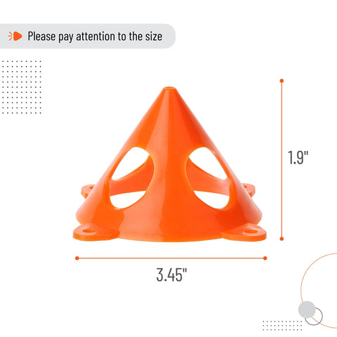 Painters Pyramid Stands 20 Pack for Canvas Elevation and Pouring, Pro Grade Durable ABS Plastic Canvas Holder Stand, size dimensions shown