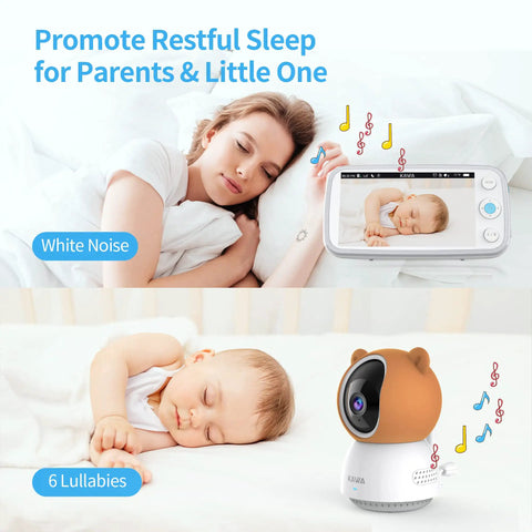 Mother and baby sleeping with 2K Addon Baby Camera For S7 Compatible Video Baby Monitor With Camera And Audio No WiFi