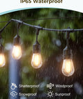 98 Ft Outdoor String Lights With WiFi Control And Alexa Compatible, waterproof LED bulbs during rain