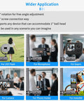 Collage showcasing Two Pack Universal Aluminum Ball Head Adapter For 25mm Mounts With One Quarter Inch Twenty Threaded Stud.