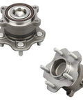Heavy Duty Rear Wheel Hub And Bearing Assembly Pair For Nissan Altima Maxima Murano Pathfinder QX60 RVR 2007 To 2019 Straight Swap, front and side view