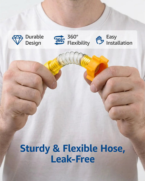 Top Shelf NSF Certified RV Inline Water Filter For Campers And Garden Hoses To Eliminate Chlorine And Funky Taste Using Lead Free Kdf and Carbon Media Ensuring Smooth Flow and Safe Hydration For Your Next Trip Outdoors Is Always A Breeze with flexible hose design.