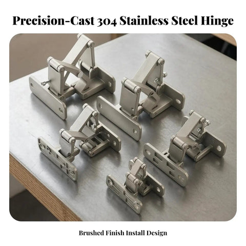 Heavy Duty Concealed Door Hinge With Rust Resistant Stainless Steel And Adjustable Articulated Arms For Fire Cabinets That Pulls Off Major Work Hella Smooth, showcasing multiple sizes and brushed finish.