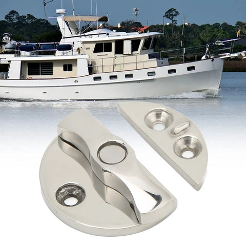 Rugged Marine Grade 316 Stainless Steel Boat Door Catch Latch With 45Mm Round Twist Knob and 180 Degree Rotation universal fit for yachts.