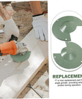 Angle Grinder Wheel Guard Protector Easy Install Safety Shield attachment viewed next to grinding machine in use on wood