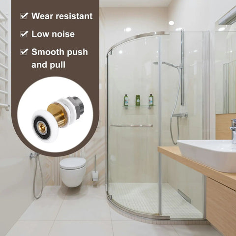 Slick Glide Heavy Duty Shower Door Rollers And Wheels 23 Millimeter Glass Bathroom Replacement Parts For Sliding Tracks kitchen view