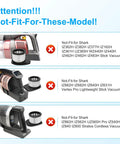 Shark Vacuum Filter Replacement Kit not compatible with listed models in warning image