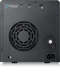 Back view of Boss Level 16TB Direct Attached Raid Storage Array showing Thunderbolt 3 and USB 3.2 ports.