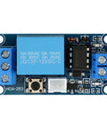Two Pack 12V Latching Relay Modules For Home Automation And DIY Projects, 10A AC/10A DC Load, 250V Rating, 300mm Lead Wires, Compact 50x25.5x19mm Size, Ideal For Lamps, Appliances, Electronics And Small Motors, close-up circuit board