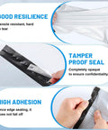 Heavy Duty Weatherproof Poly Mailers 14.5x19 Inch 200 Pack Shipping Bags showing tamper proof seal and tensile resistance features.