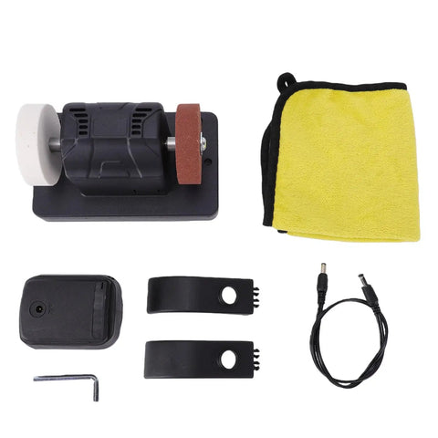 Bad Ass 3 Inch Mini Bench Grinder With Variable Speed Control And Premium Copper Motor For Tight Precision Work and smooth grinding performance parts including wheels and tools.