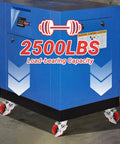 4 Inch Heavy Duty Industrial Polyurethane Casters Set Of 4 With Dual Ball Bearings Solid Polyurethane Wheels 2500 Lb Capacity Plate Swivel Casters For Carts Machines And Equipment Durability installed on blue equipment