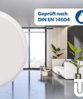 Smoke Detector With Magnetic Holder No Sweating Over Tools Super Strong 3M Adhesive Pads For Snappy Wall Mount in a modern living room.