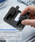 Multi Angle Adjustable Soldering Wire Holder Clamp with Dual Spring Clips Flexible Helping Hands for DIYers and Home Crafters Electronics Wiring Repairs and Welding Accessories, black plastic, 20N, handheld