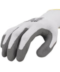 Ghost Series Cut Protection Level 2 Work Gloves For Industrial Use, Large, Multi Color, palm view, gray and white fabric, heavy duty
