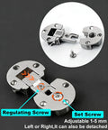 Four Pack Heavy Duty Concealed Hinges Sleek Flush Mount Setup adjustable screws for enhanced fit and smooth operation.