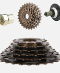 6 Speed Bike Freewheel Set 14T To 28T Threaded Type Mountain Bike Replacement Part Beefy High Strength Metal Cycling Accessory