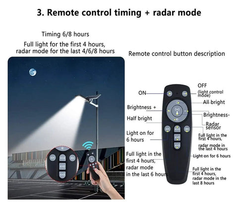 Remote control for Heavy Duty Solar Flood Light With Smart Motion Sensor And Remote Delivers Real Deal Yard Glow Up Badass Led Outdoor Security Lamp IP66 Waterproof Runs All Night For Patio And Driveway.