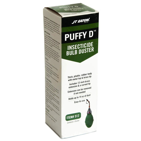 Packaging of Heavy Duty Insecticidal Duster With 12 Inch Brass Extension Rod, Precision Curved Tip, 14 Oz Dust Capacity, Green