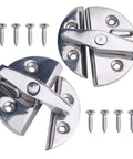 Heavy Duty 316 Stainless Steel Twist Catch Latch Kit For Marine Boat Trunks And Hard Shell Hatches with mounting screws.