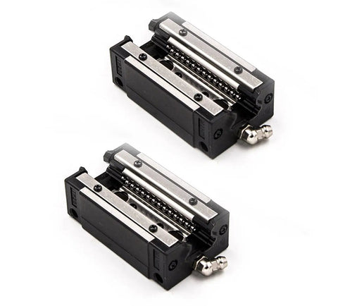 Dual preloaded HSR45CR carriage blocks, smooth glide design for Built Tough HSR45 Linear Guide Rail 2300mm for CNC Routers.