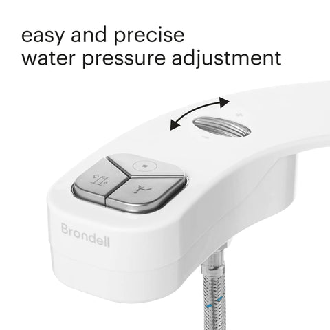 Close-up of FreshSpa Thinline Precision Bidet Attachment For Toilet Seats With Adjustable Water Pressure Side Arm Control