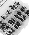 Pro Grade 120 Piece Blind Rivet Kit made from aluminum alloy with smooth shafts, six sizes in plastic compartment box