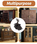 Top Shelf Vintage Red Bronze Skeleton Key Cabinet Lock Set With Dead Solid Iron Build And Matching Keys For Heavy Duty Furniture Restoration And Craft Projects displayed with various cabinets