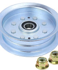 Heavy Duty Idler Pulley Replacement For John Deere And Cub Cadet Lawn Mowers Fits GY20629 with two nuts for easy installation.