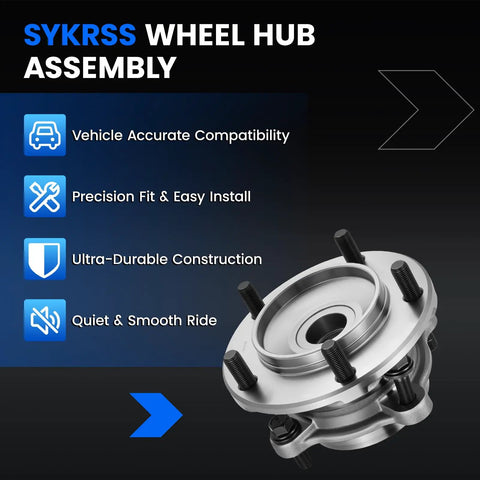 Front Wheel Bearing Hub Assembly for Toyota Sequoia Tundra Rock Solid Replacement view showcasing durable design and installation features.
