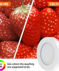 Smart Under Cabinet Lighting That Plays Nice With Alexa And Google Home App Or Remote Control Recessed Or Surface Mount Puck Lights showing color accuracy with strawberries