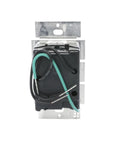 Slick Wireless Smart Dimmer Switch Plays Nice With Alexa Apple Home and Google Assistant Seamless Setup No Neutral Wire Required, detailed view of internal wiring.