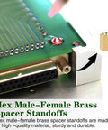 Hex male-female brass spacer standoff on a circuit board, part of the 480 Pcs M2 M2 5 M3 Motherboard Standoffs And Screws And Nuts Kit.