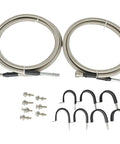 Heavy Duty Stainless Steel Fuel Line Quick Swap Kit For Chevy Silverado 1500 Gmc Sierra 1500 V8 Rigs components including hoses and hardware.