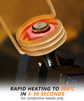 Close-up of the Heavy Duty Magnetic Induction Heater Kit For Yanking Stuck Rusty Bolts And Bearings 2500W coil heating a bolt.