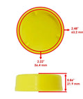 Heavy Duty Replacement Wheel Ball Bearing Kit With Sealed Caps For John Deere 240 245 260 265 285 320, yellow cap dimensions.