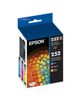 Durabrite Ultra Ink High Capacity Black And Standard Color Cartridge Combo Pack T252XL-BCS packaging for Epson WF printers