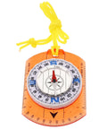 Luminous Orienteering Compass With Ruler And Direction Pointer For Hiking And Camping Lightweight Outdoor Navigation Tool In Orange