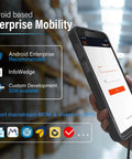 Boss Grade Android 16 Handheld Barcode Scanner for Enterprise in use with login screen displayed