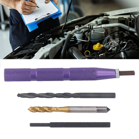 Pro Grade 54Pc Metric Thread Repair Kit with 304 stainless steel inserts, tools for auto maintenance, including wire inserts and taps.
