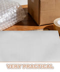 No Sweat Moving Heavy Duty Epe Foam Cushioning Pouches For Moving And Shipping 100 Pieces weather proof packing bags laid on a wooden table.