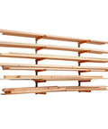 Wood Organizer And Lumber Storage Rack With Six Level Wall Storage Shelves For Indoor And Outdoor Use In Bright Orange